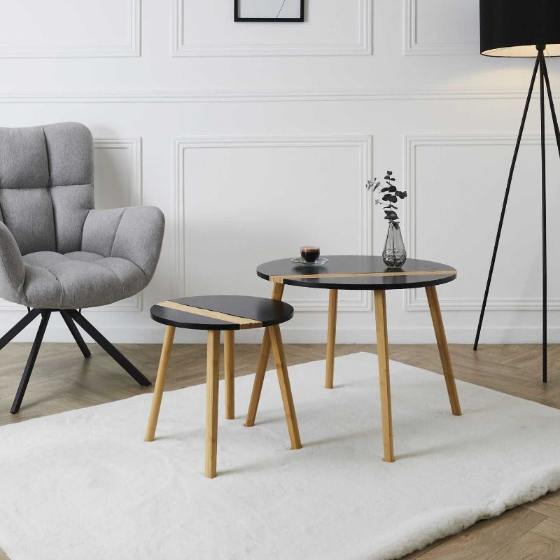 Dual Color Embossed Black x2 Trundle Table