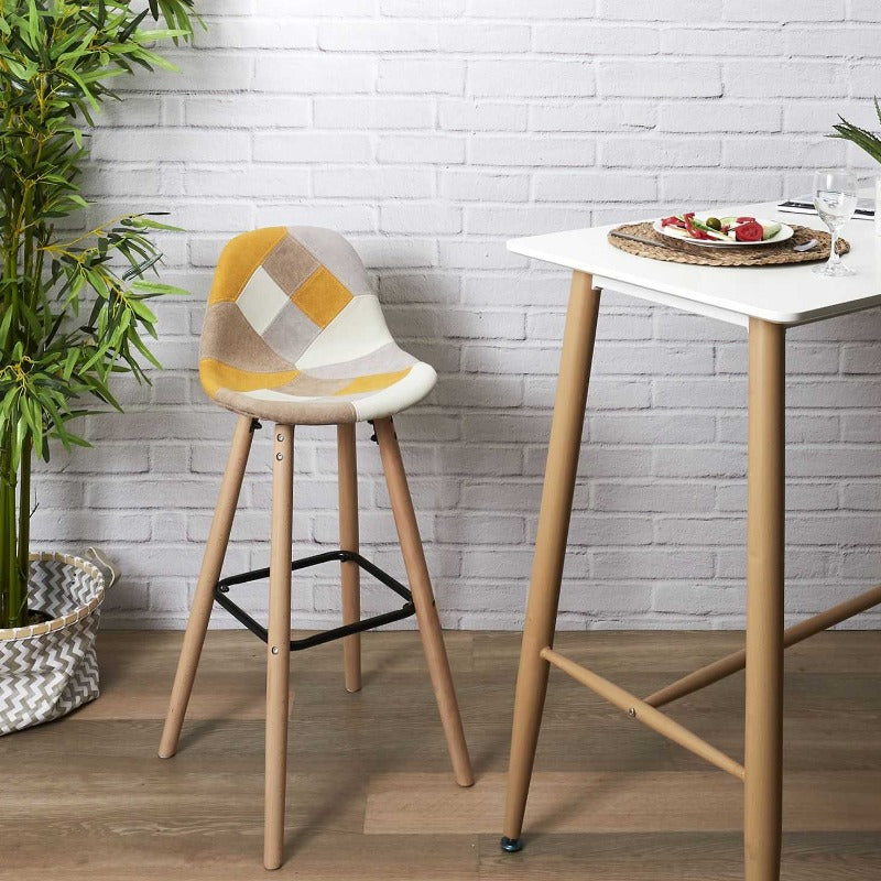 Patch Work Bar Chairs Set (Set of 2)