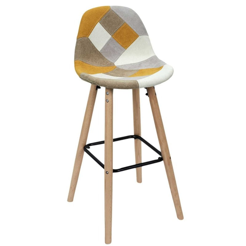 Patch Work Bar Chairs Set (Set of 2)