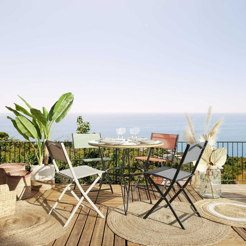 Elba Textilene Taupe Foldable Outdoor Chair