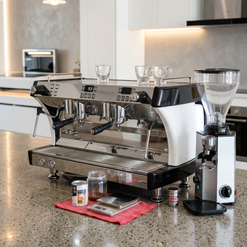 Gemilai Double Group Commercial Coffee Machine