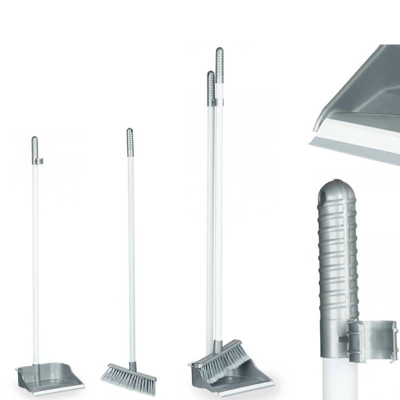 Hand Dustpan and Brush Silver Small