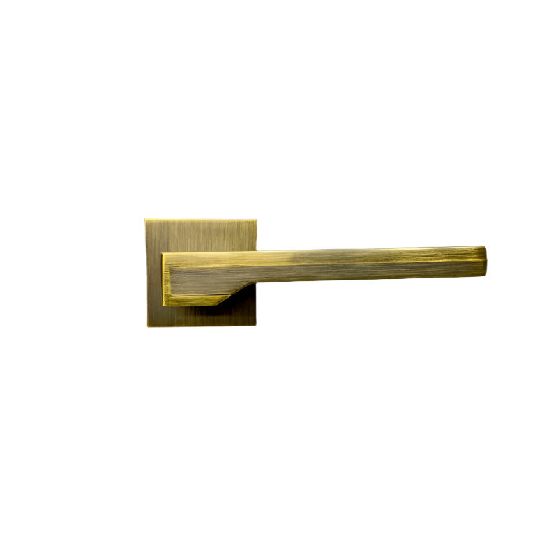 Handle on Straight Square Rose With Straight Square Key Escutcheons WAB