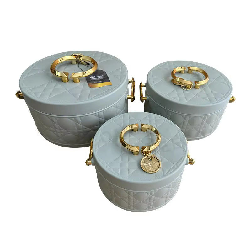 Food Warmer Hotpot Set Blue & Gold (Set of 3)