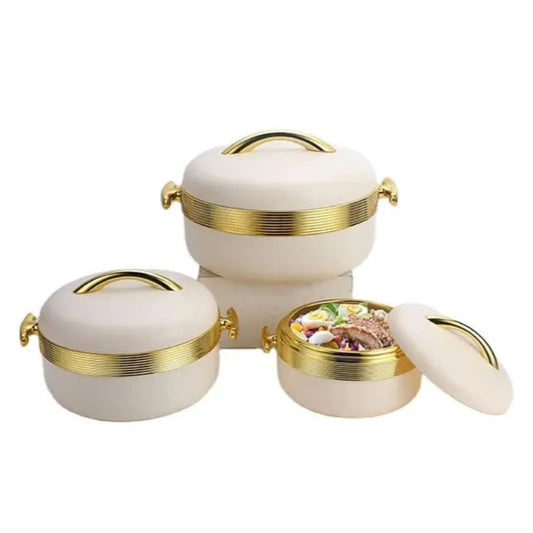 Hotpot Set Cream & Gold (Set of 3)