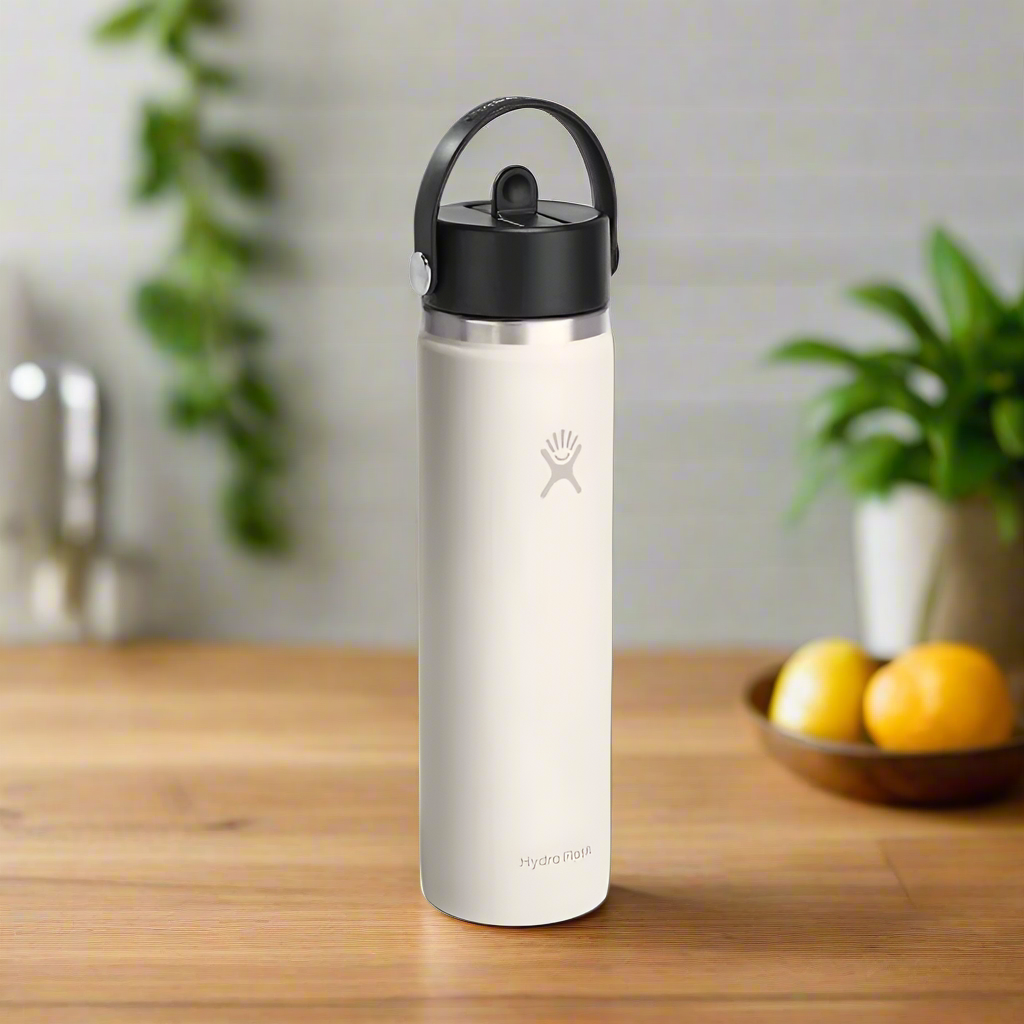 Hydro Flask Wide Mouth with Flex Straw Cap Ivory 24 Oz
