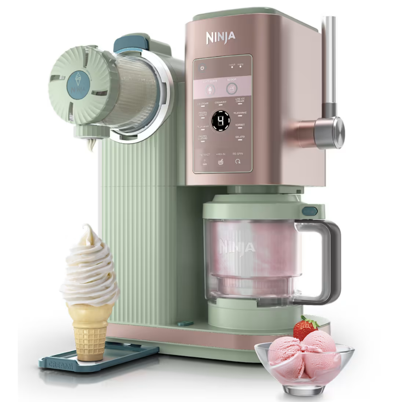 Ninja CREAMi Scoop & Swirl Ice Cream & Soft Serve Maker Strawberry Matcha