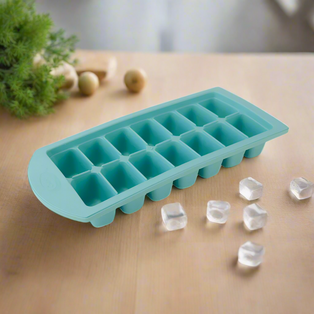 Ice Cubes Tray Blue Plastic