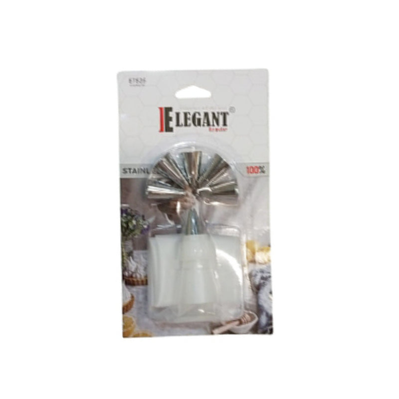 Icing Bag With Nozzles (Set of 6)