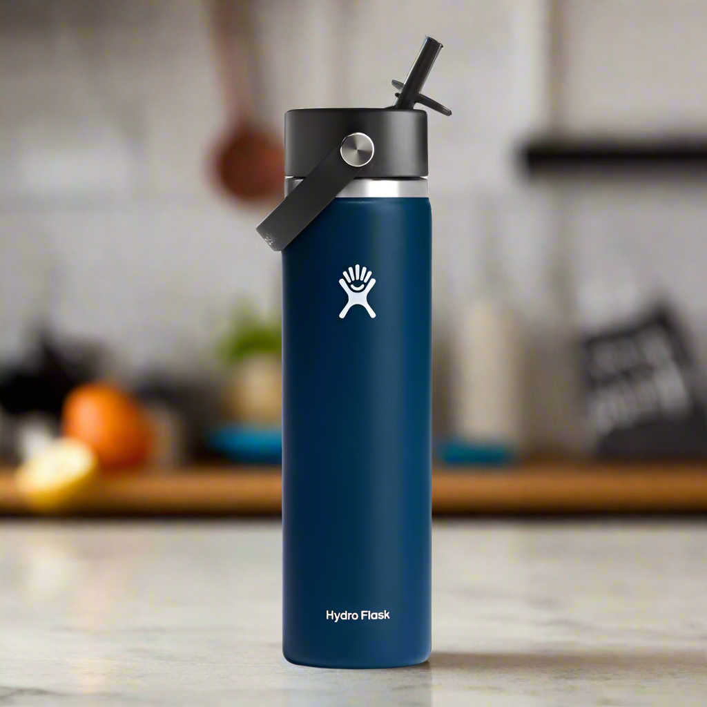 Hydro Flask 24 Oz Wide Flex Straw Cap Indigo