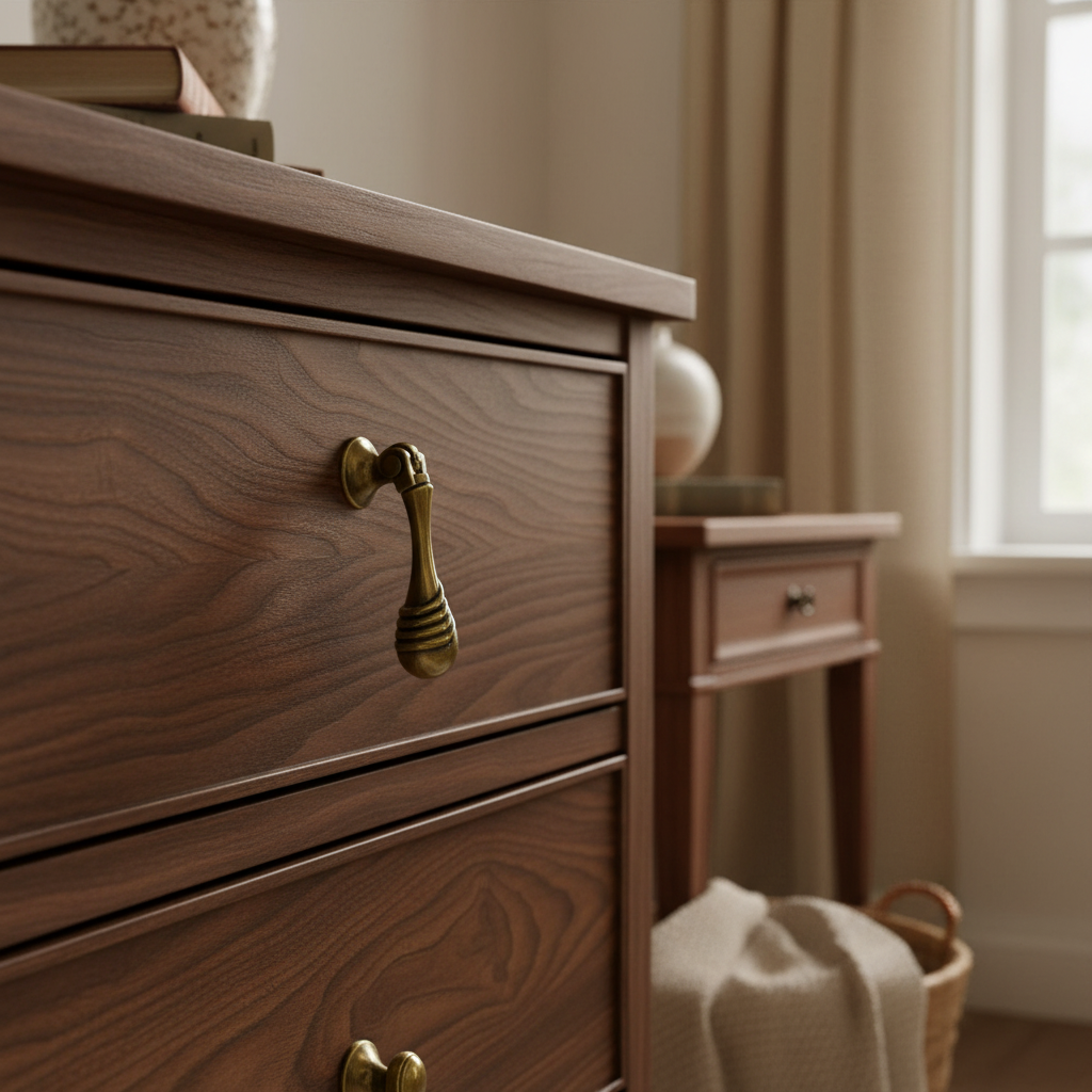 Antique Brass Drawer Handle 6.5cm