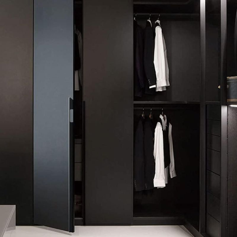 Stainless Steel Square Cupboard T Bar Handle Black 2100mm