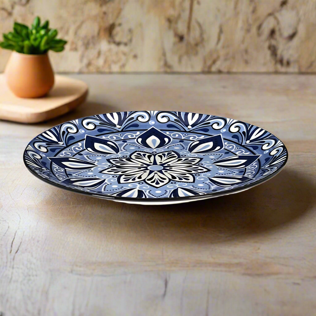 Jaipur Plate Blue 19cm