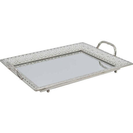 Serving Tray With Mirror and Handles