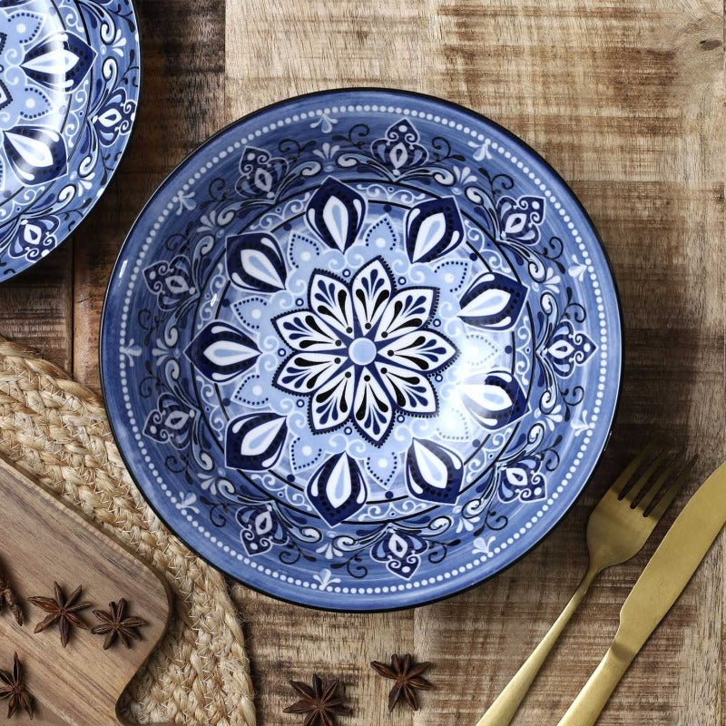 Jaipur Salad Bowl Blue 21cm