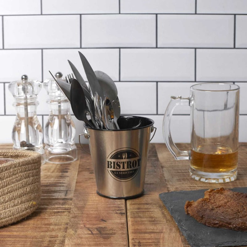 Zinc Bucket 10.5 x 7.6 x 10.2cm