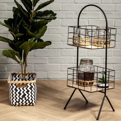 Wire 2 Level Storage Caddies H80cm