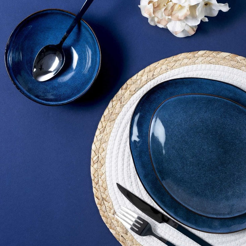 Blue Serving Plate 22 x 18CM