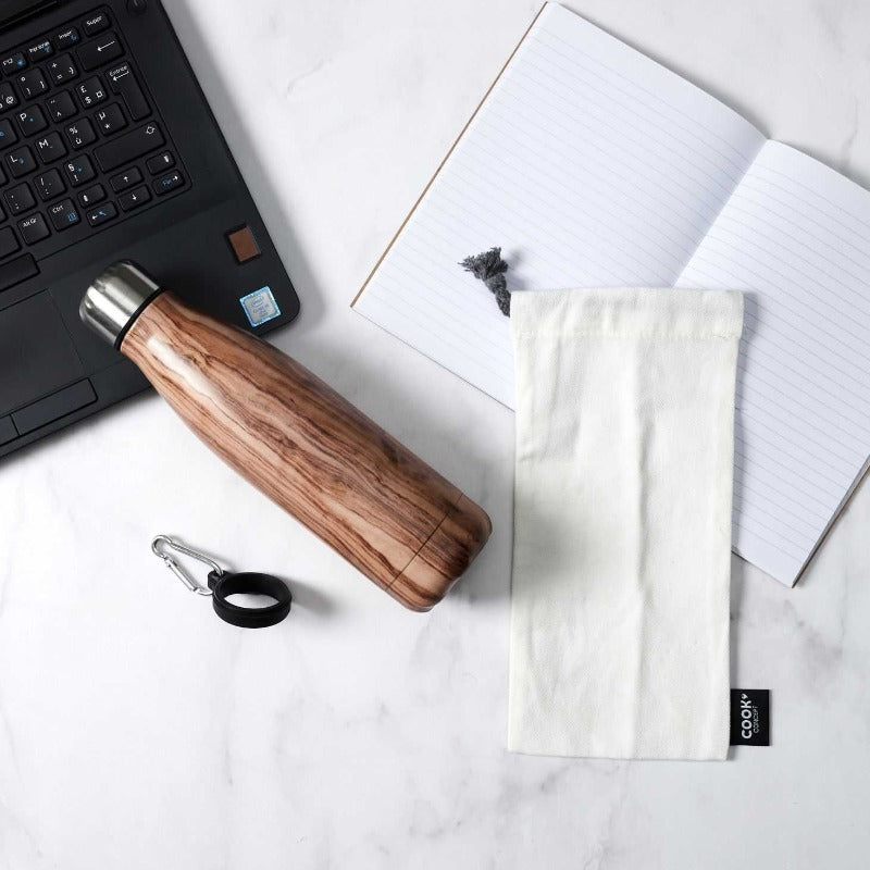 Bottle With Carabiner Clip and Travel Cover