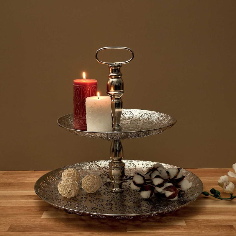 Decorative Metal Tray Double 49CM