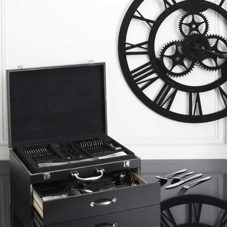 84 Piece Cutlery Set in a Wooden Case With Drawer