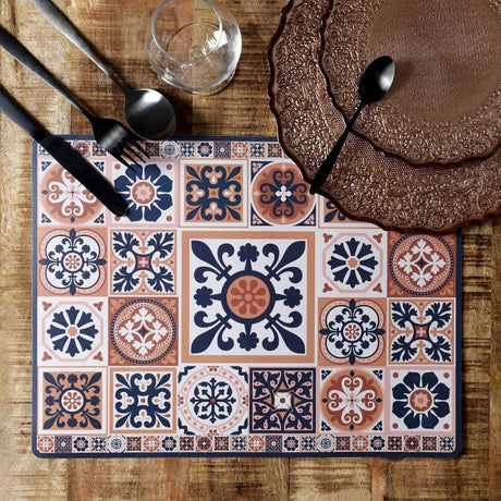 Cement Tile Pattern Table Set 40x30cm