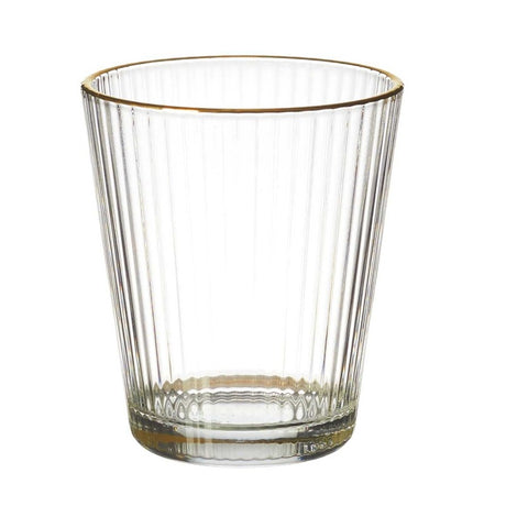 Gold Edge Ribbed Glass 35CL
