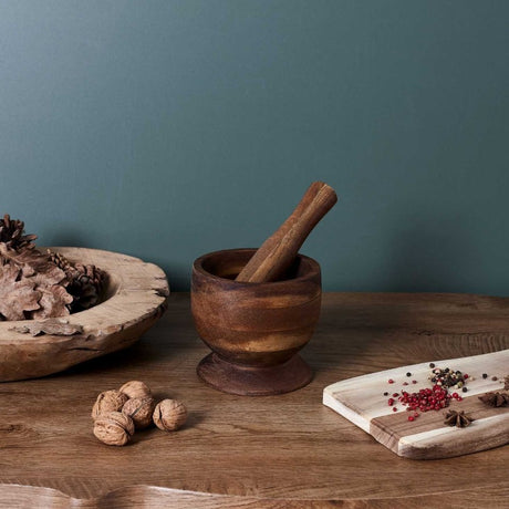 Acacia Mortar and Pestle D12cm