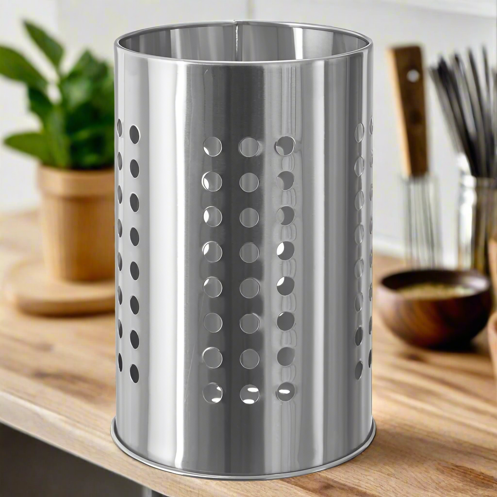 Stainless Steel Utensil Holder Silver