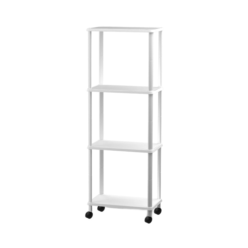 Kitchen Storage Four Shelf Trolley White