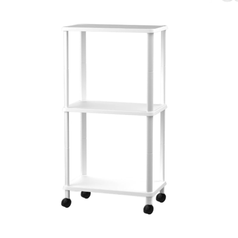 Kitchen Storage Three Shelf Trolley White
