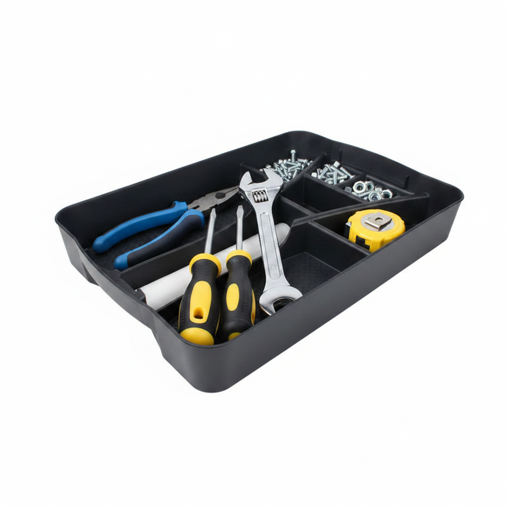 Tools Tray Plastic Black (Made in Portugal)