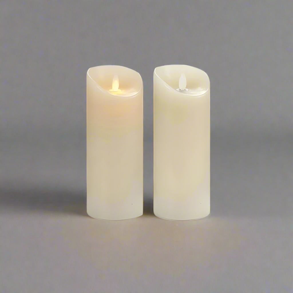 LED Candle Cream Plastic Wax 20cm