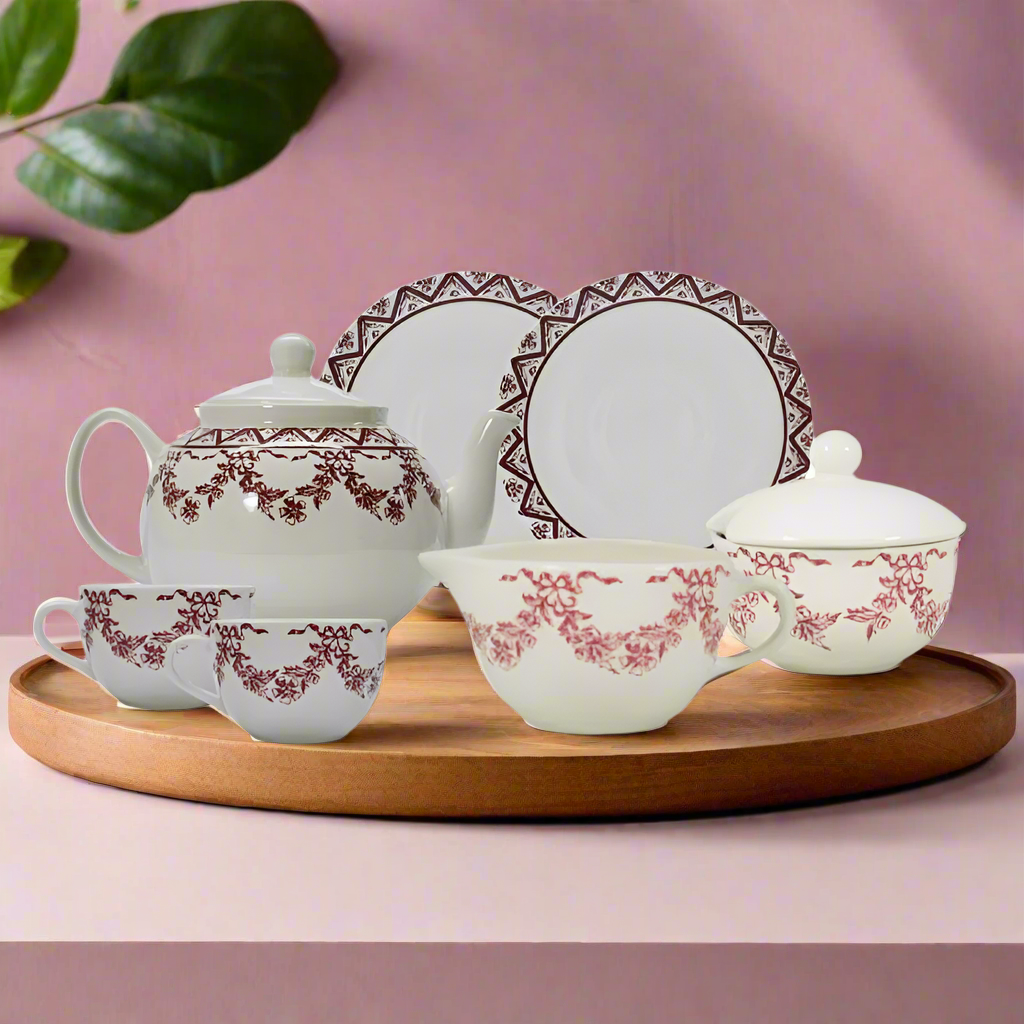 Lagny Pink Tea Set 24pcs