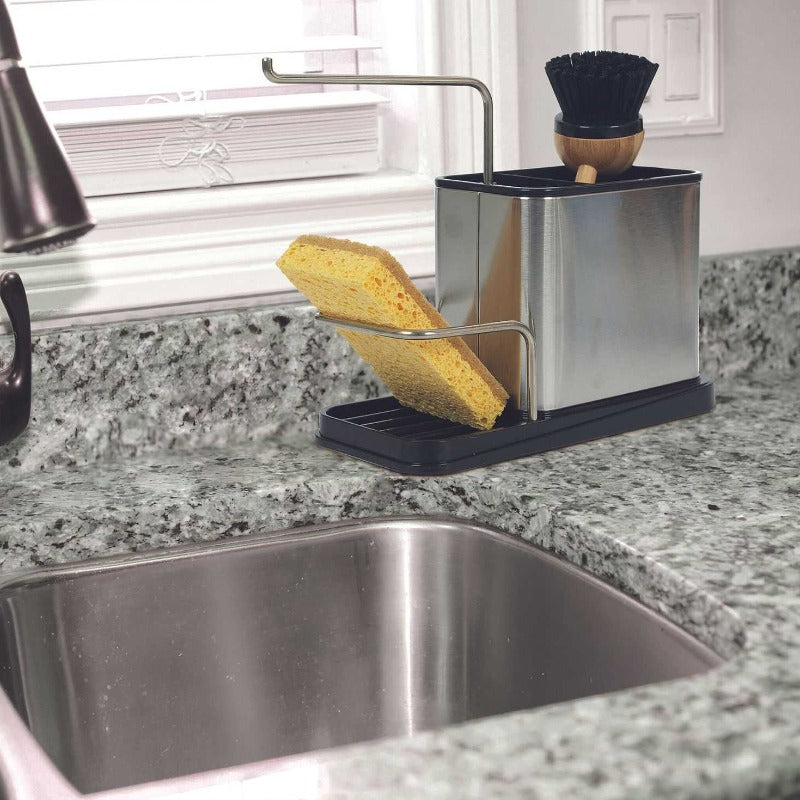 Stainless Steel Sponge and Brush Holder 22 x 10 x 13cm