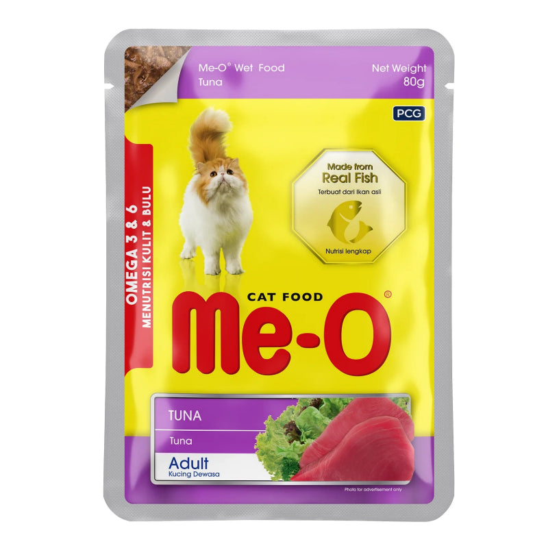 Me-O Pouch Adult - Tuna In Jelly 80gm (Pack of 48)
