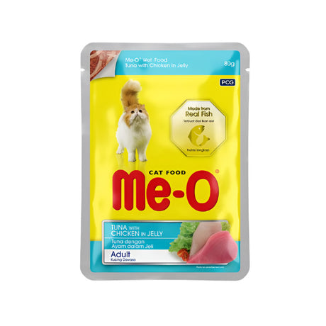 Me O Adult Cat Food Tuna With Chicken In Jelly 80gm