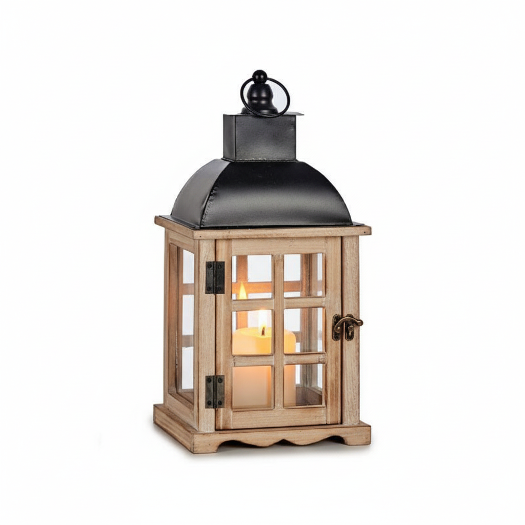 Medium Natural Wood Candle Holder