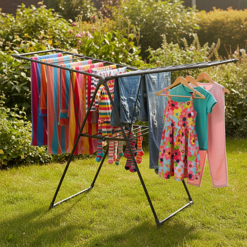 Foldable Metal Cloth Dryer 157 x 62 x 99cm