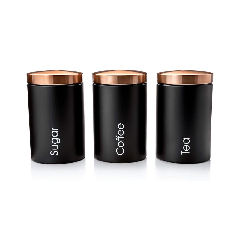 Metal Tea Coffee Sugar Canister (Set of 3)