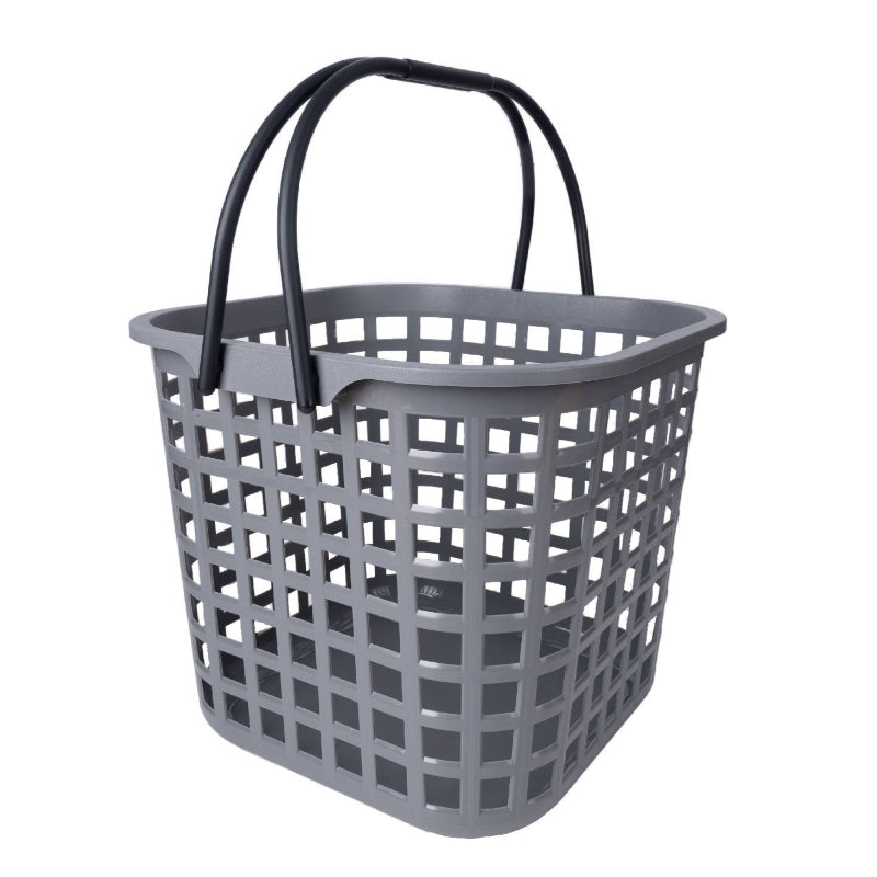 Multi Purpose Plastic Storage Basket Grey 25L