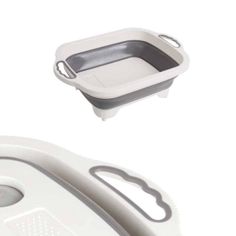 Collapsible Cutting Board With Colander