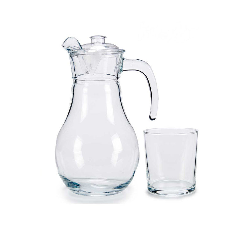 Serving Jug 1.8L With Water Glass 400ml (Set of 4)