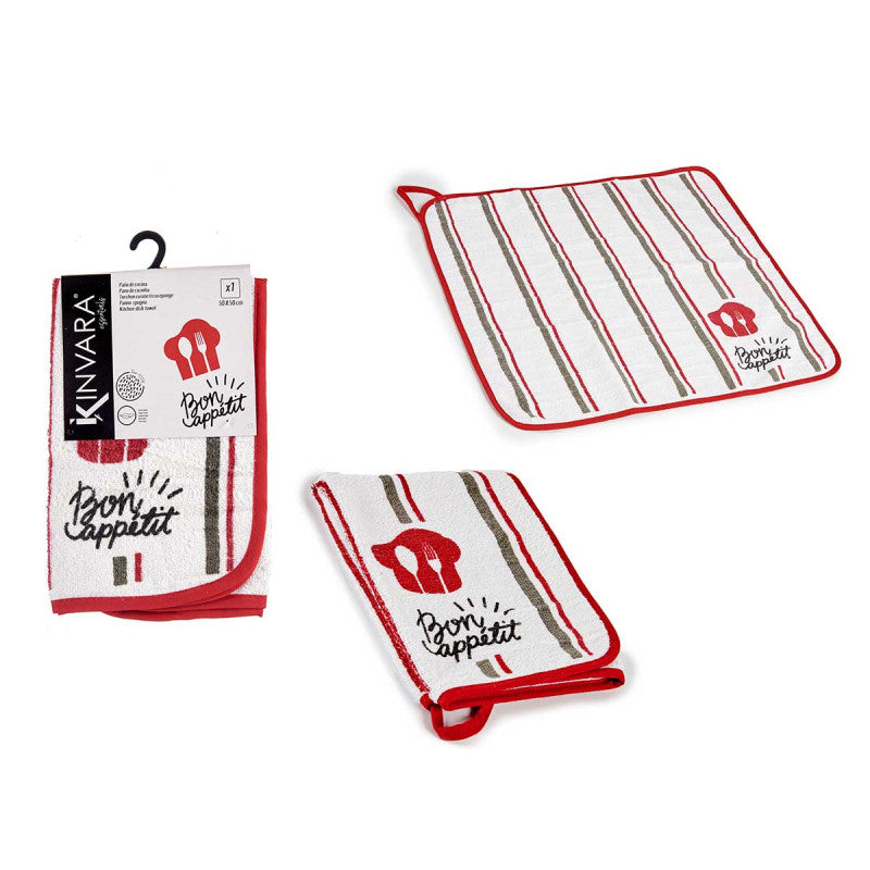 Kitchen Dish Towel Curly Bon Appetit 50cm