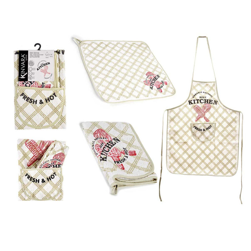 Kitchen Apron Dish Towel Curly Fresh