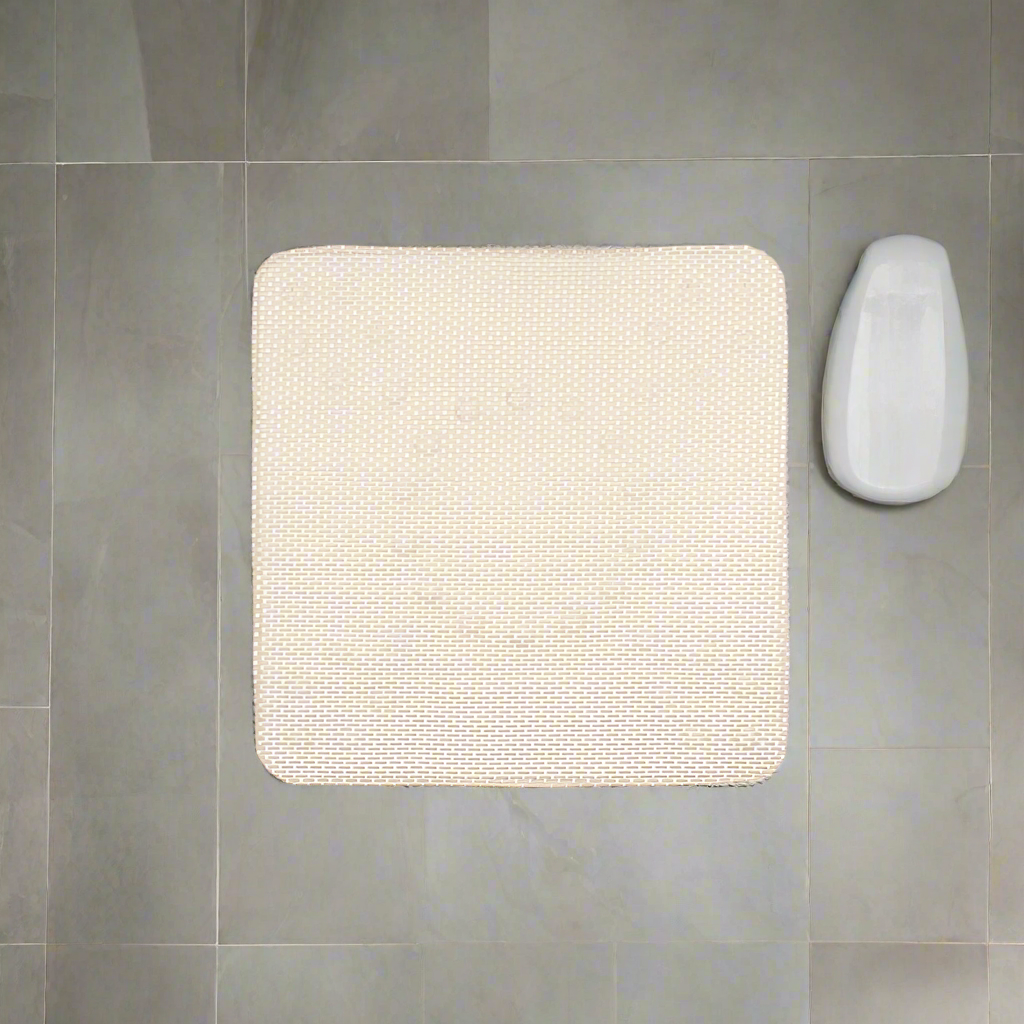 Anti-Slip Bath Mat Rubber Beige Small