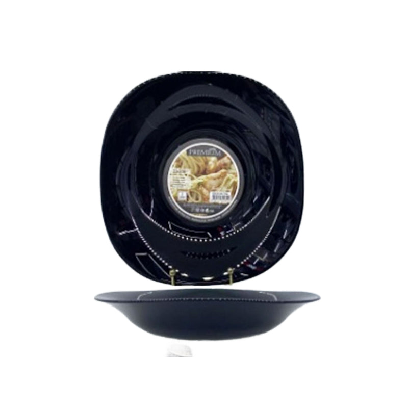 Serving Soup Plate Opal Glass 9" Black