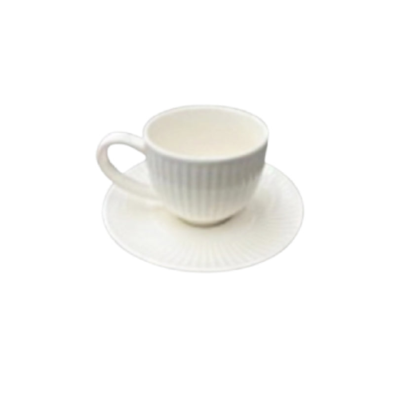 Ceramic Coffee Cup With Saucer (Set of 6)