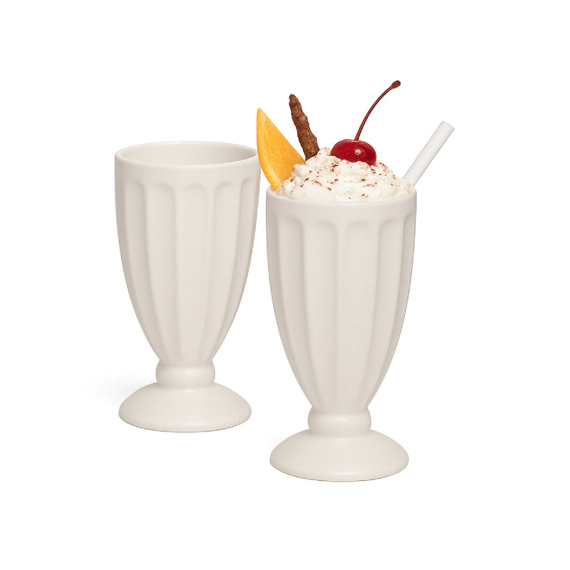 Porcelain Milk Shake Cup 7.5" (Set of 2pcs)