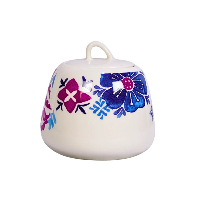 Porcelain Tea Set White (Set of 16pcs) Blue Flower